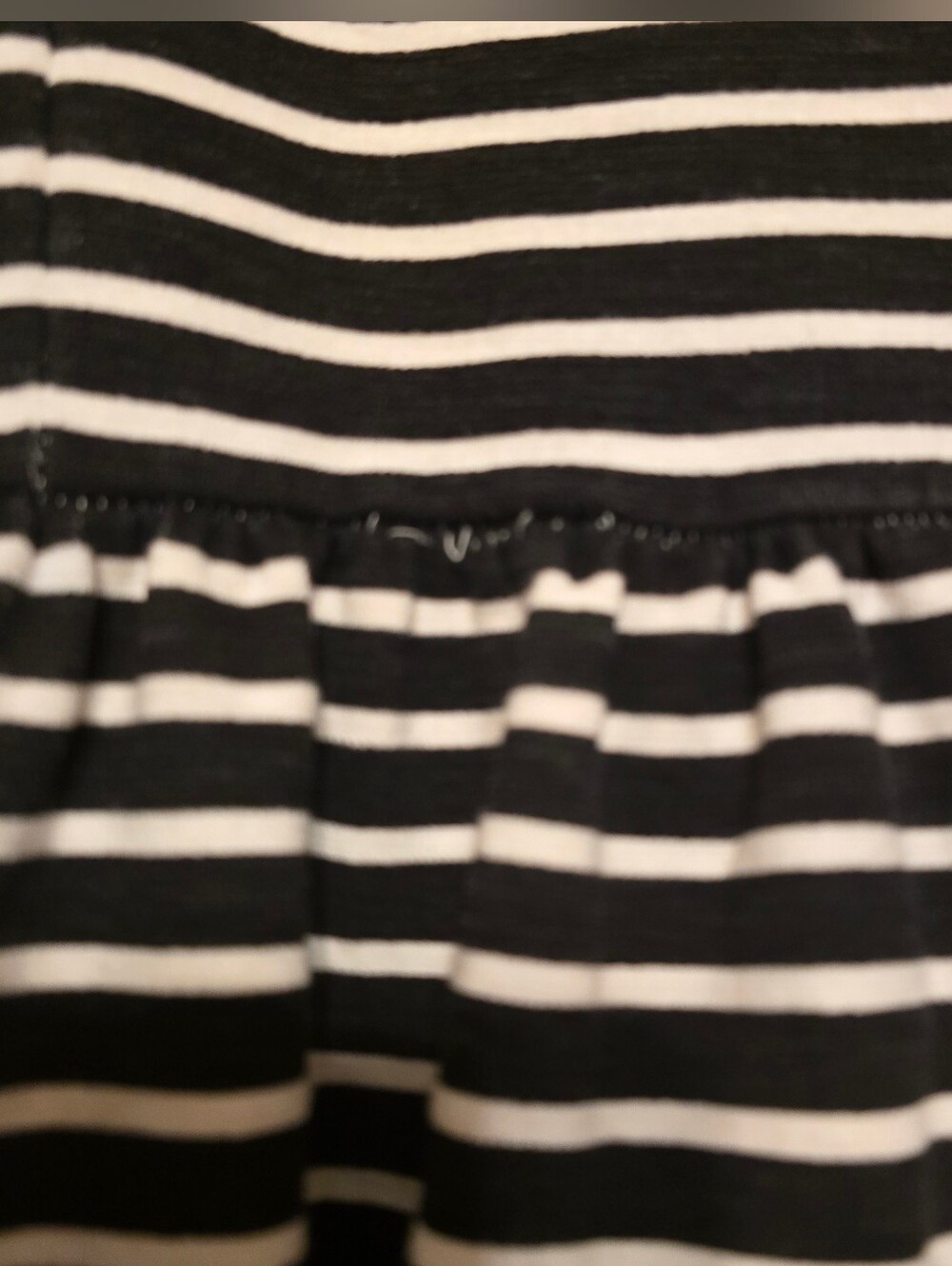 J.Crew Daybreak Striped Knit Fit Flare Mini Dress Black White XS - Picture 9 of 9